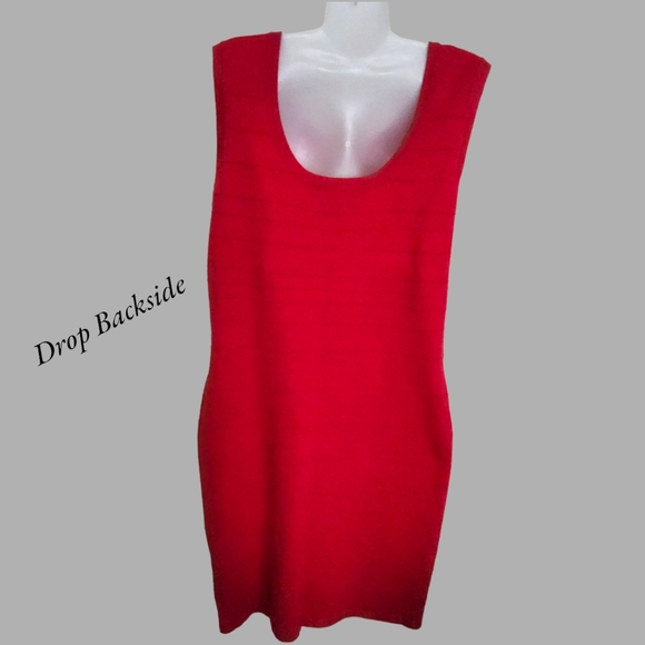 NWT!! Kardashian Kollection Red Sleeveless Bodycon Dress!! Always Open To Offers - Picture 4 of 11
